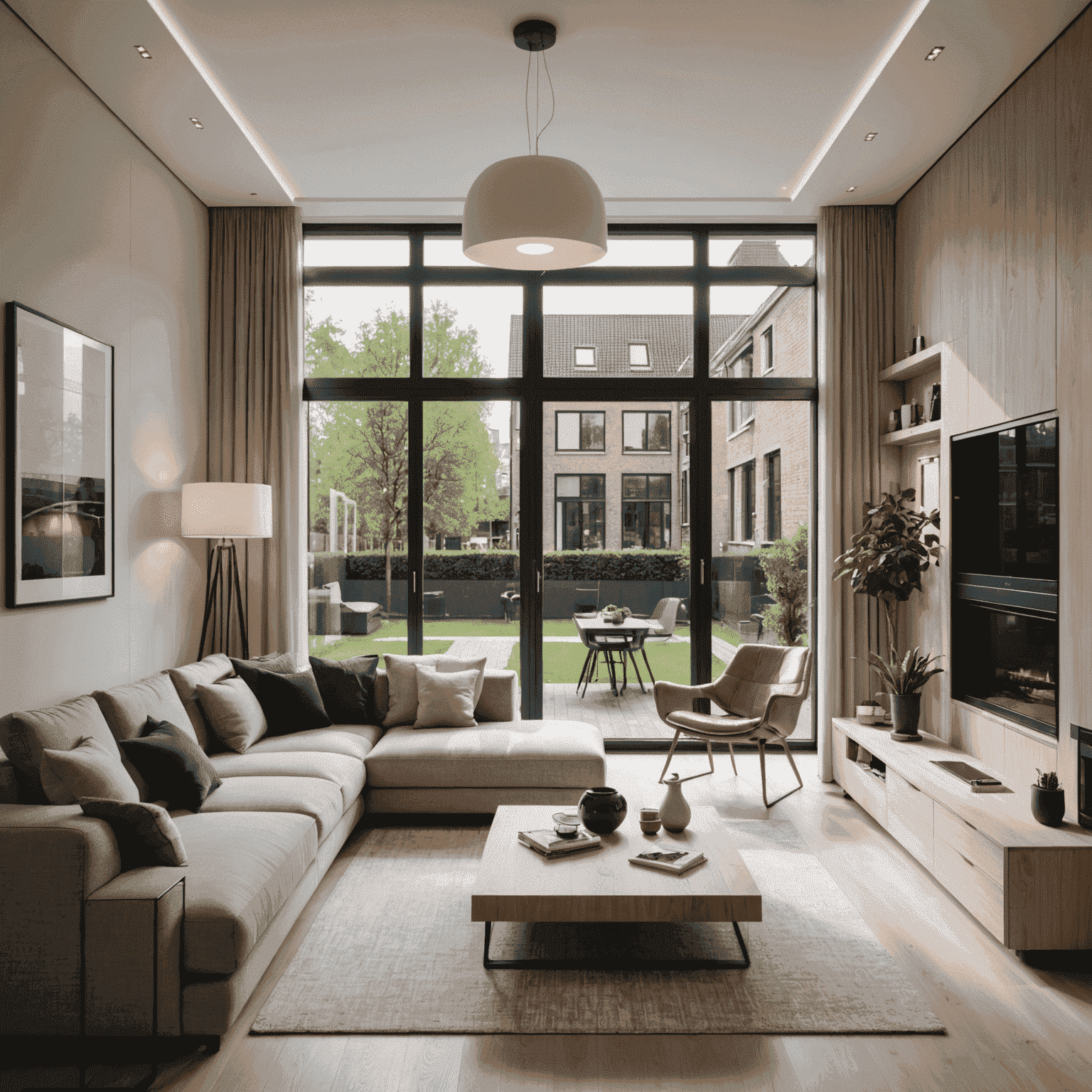 Interieur van een smart home in Utrecht met geïntegreerde technologie en modern design